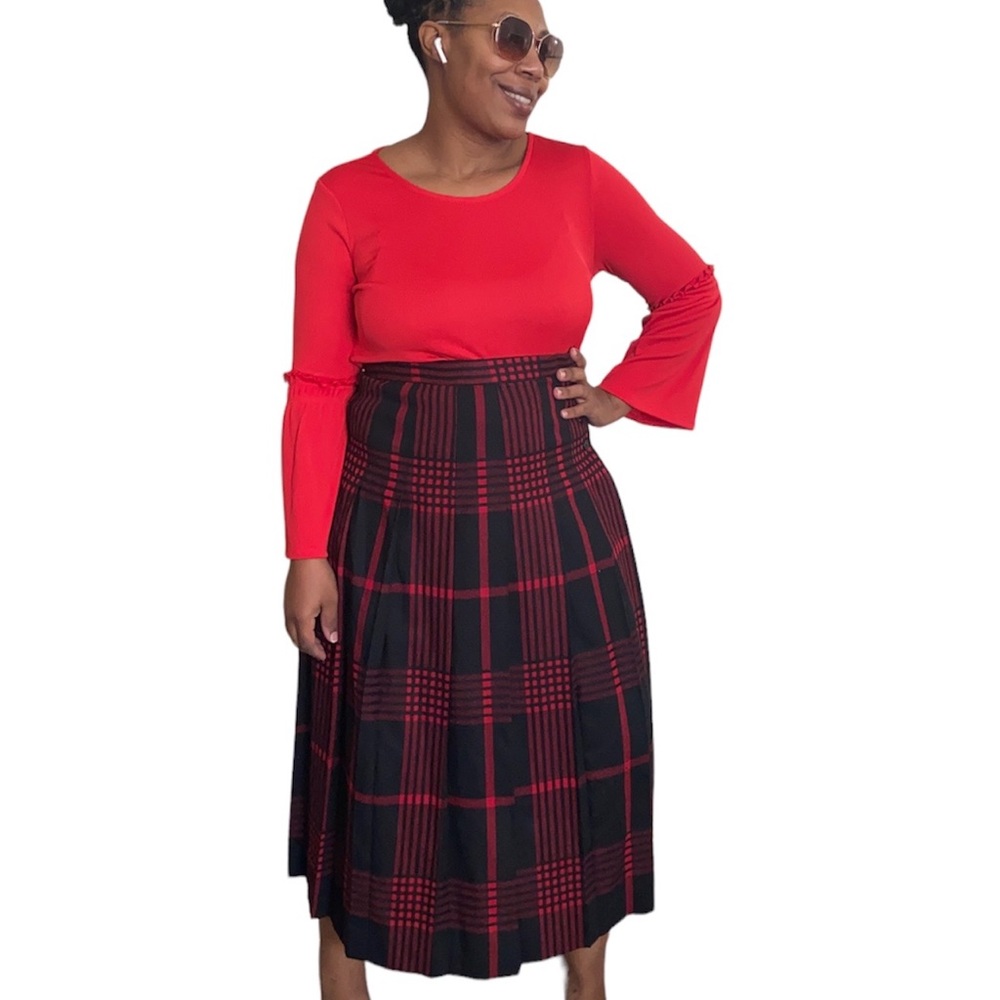 David Brooks Skirt Vintage High Waist Wool